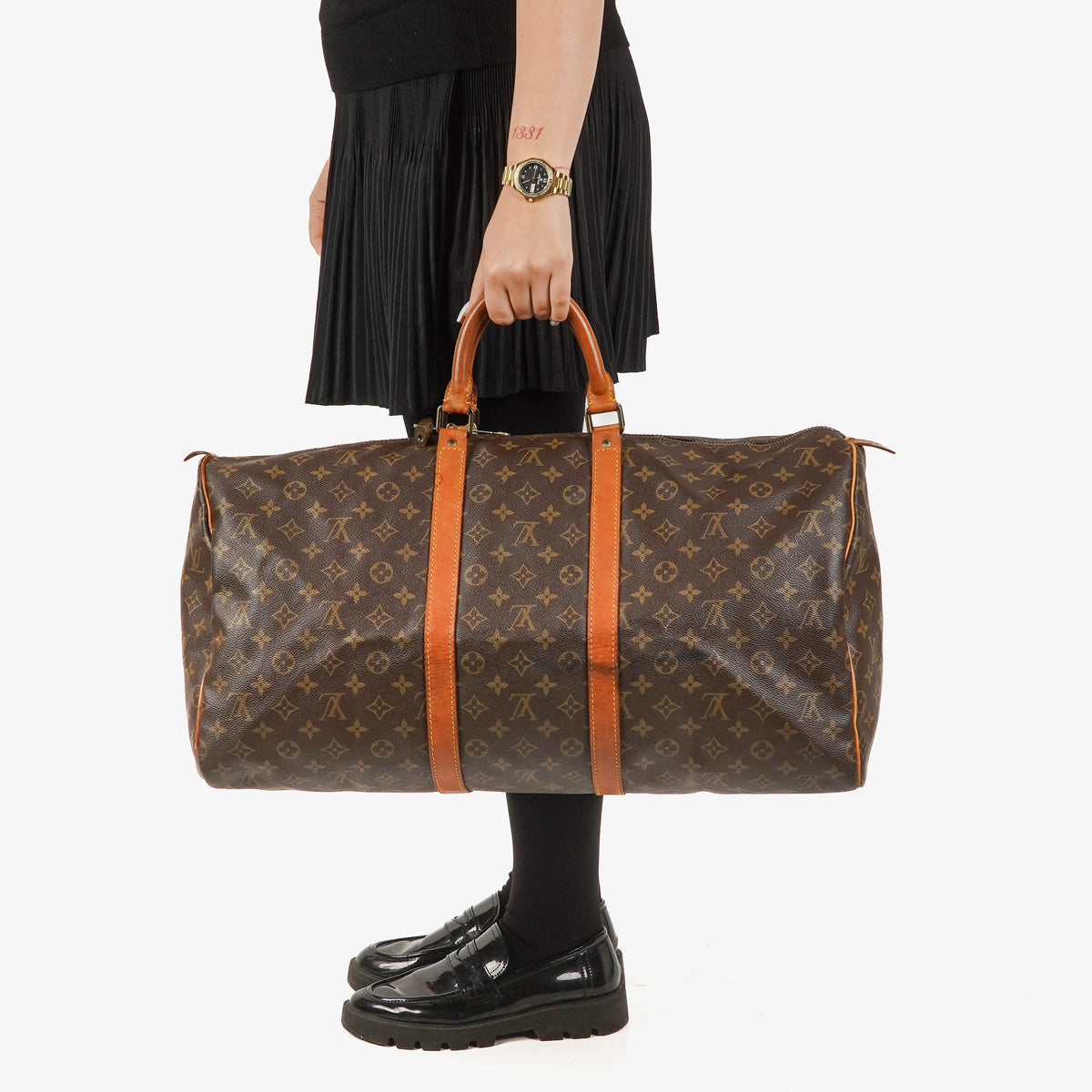 Louis Vuitton Keepall 55 Monogram Canvas Travel Bag