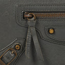 Balenciaga Grey Leather Classic Continental Zip Around Wallet
