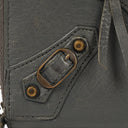 Balenciaga Grey Leather Classic Continental Zip Around Wallet