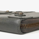 Balenciaga Grey Leather Classic Continental Zip Around Wallet
