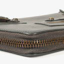 Balenciaga Grey Leather Classic Continental Zip Around Wallet