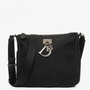 Christian Dior Black Trotter Nylon Shoulder Bag