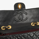Chanel Maxi CC Classic Single Flap Maxi Logo Bag Black Quilted Lambskin 24K Gold-Plated Hardware