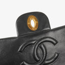 Chanel Maxi CC Classic Single Flap Maxi Logo Bag Black Quilted Lambskin 24K Gold-Plated Hardware