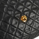 Chanel Maxi CC Classic Single Flap Maxi Logo Bag Black Quilted Lambskin 24K Gold-Plated Hardware