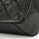 Chanel Maxi CC Classic Single Flap Maxi Logo Bag Black Quilted Lambskin 24K Gold-Plated Hardware