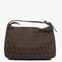 Fendi FF Zucchino Brown Pouch