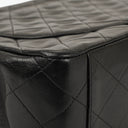 Chanel Maxi CC Classic Single Flap Maxi Logo Bag Black Quilted Lambskin 24K Gold-Plated Hardware