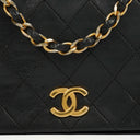 Chanel Classic Full Flap Bag Black Quilted Leather 24K Gold-Plated Hardware