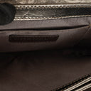 Chanel Metallic Crackled Leather Clams Pocket Flap Bag