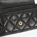 Chanel Classic Black Quilted Leather Small Flap Wallet