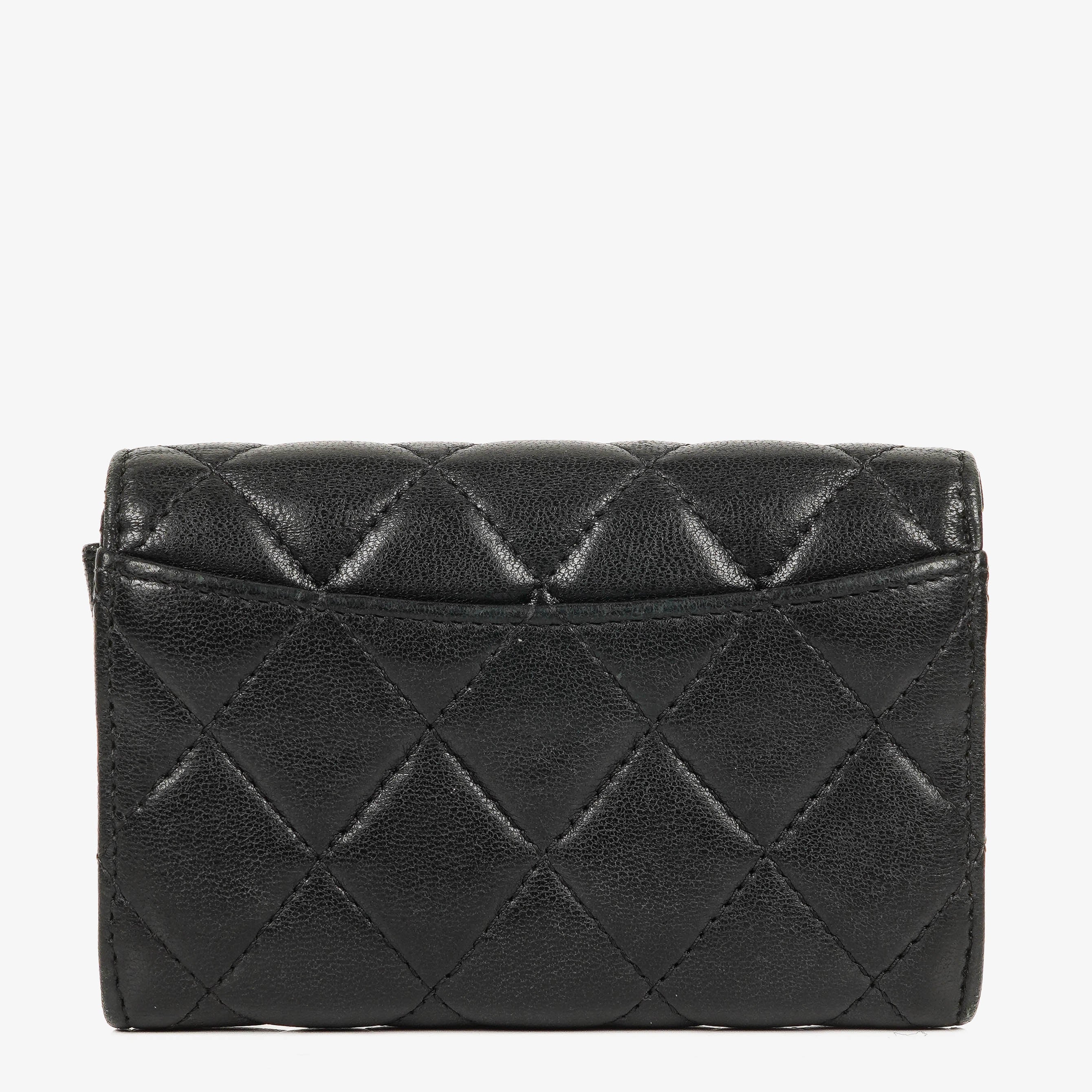 Chanel Classic Black Quilted Leather Small Flap Wallet