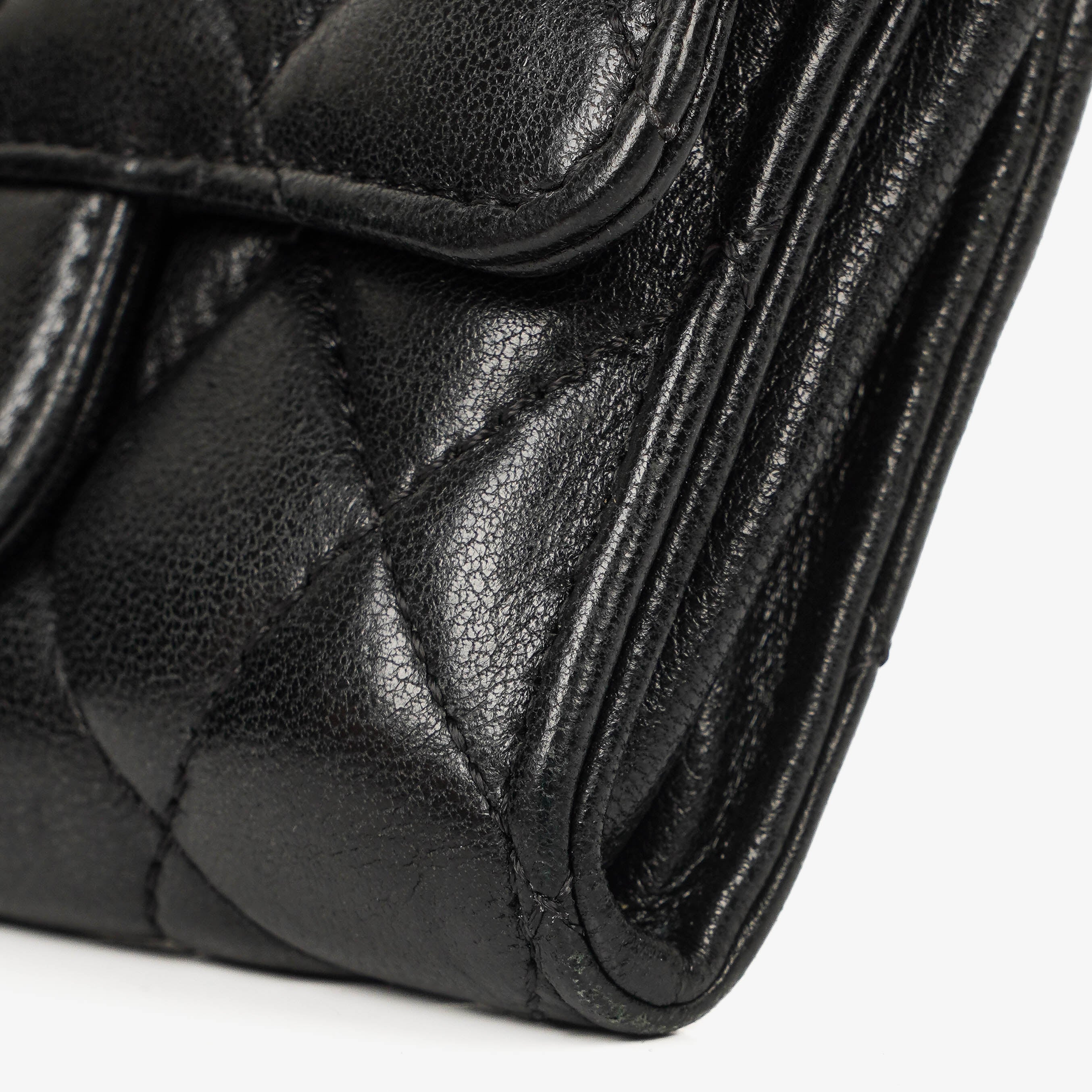 Chanel Classic Black Quilted Leather Small Flap Wallet