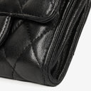 Chanel Classic Black Quilted Leather Small Flap Wallet
