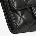 Chanel Classic Black Quilted Leather Small Flap Wallet