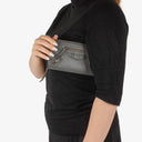 Balenciaga Grey Leather Classic Continental Zip Around Wallet