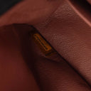Chanel Medium Classic Double Flap Quilted Striated Bronze Patent Leather With Silver-tone Hardware