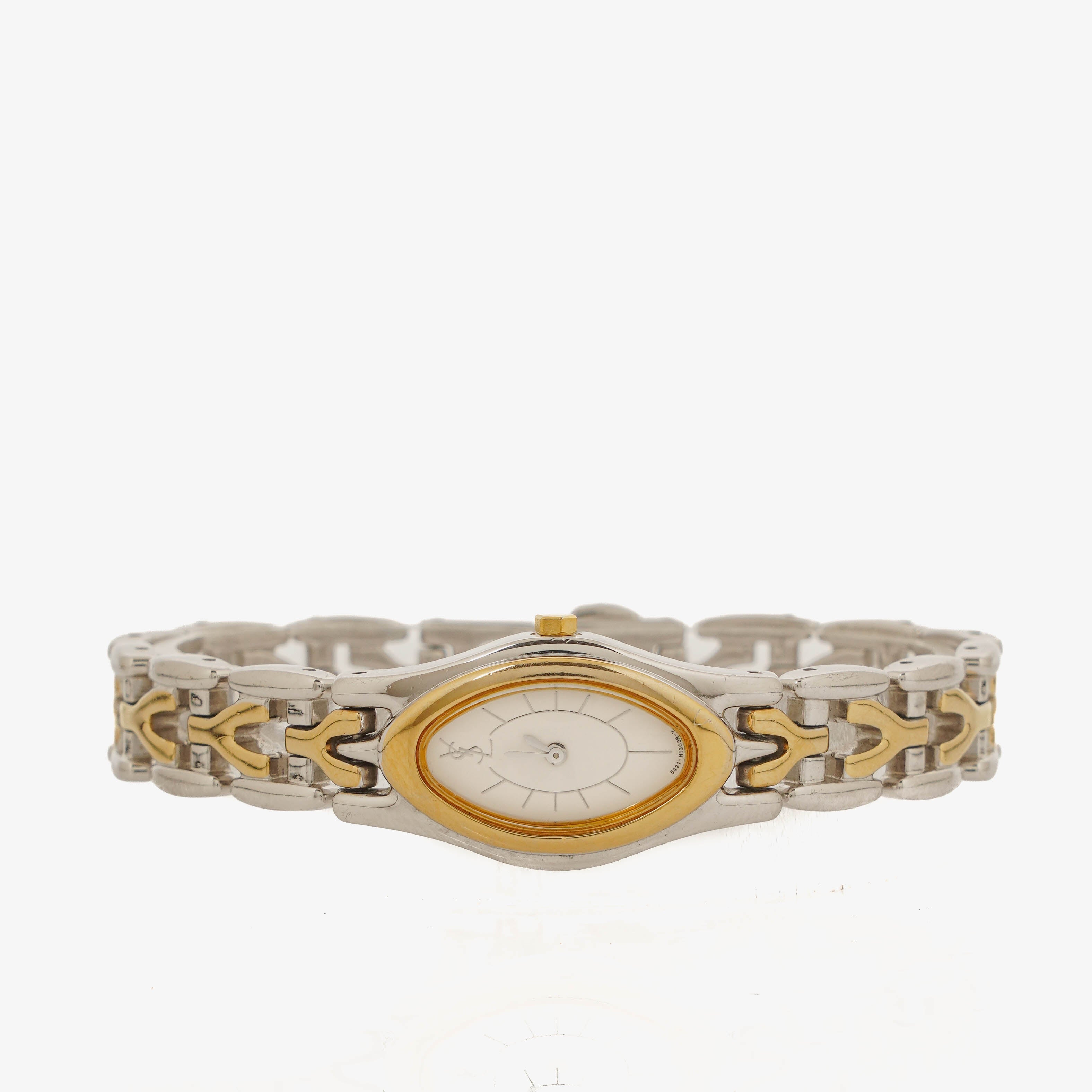 Yves Saint Laurent Oval Two-Tone Stainless Steel Watch