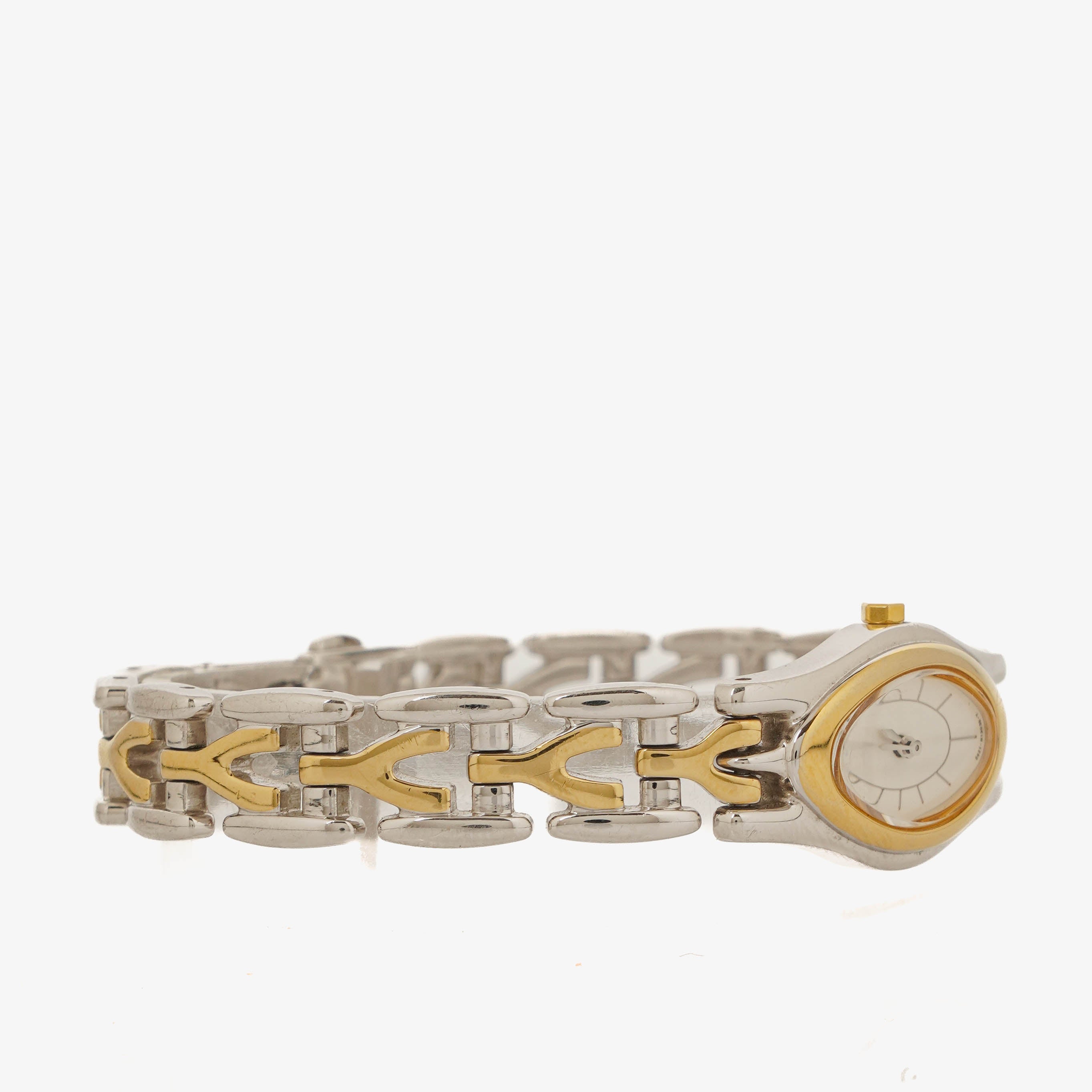 Yves Saint Laurent Oval Two-Tone Stainless Steel Watch