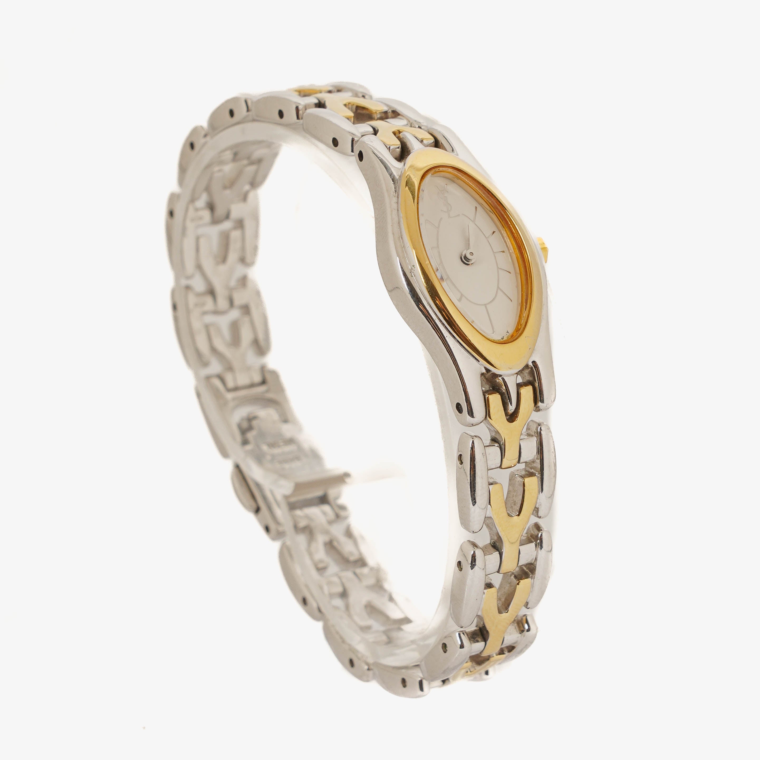 Yves Saint Laurent Oval Two-Tone Stainless Steel Watch