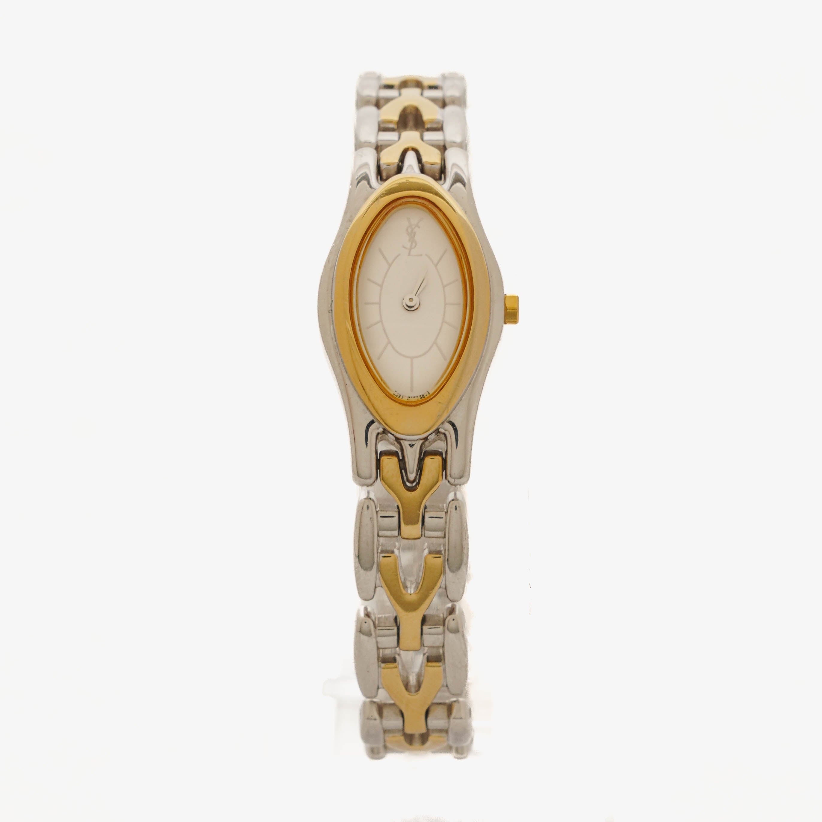 Yves Saint Laurent Oval Two-Tone Stainless Steel Watch