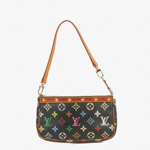 Louis Vuitton Takashi Murakami Pochette Accessoire Multicolor Clutch Handbag