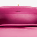Chanel Pink Chevron Leather Mini Rectangular Single Flap Bag