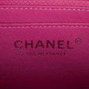 Chanel Pink Chevron Leather Mini Rectangular Single Flap Bag