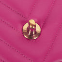 Chanel Pink Chevron Leather Mini Rectangular Single Flap Bag