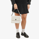 Chanel White Quilted Lambskin Plastic Hardware Shouder Bag
