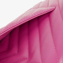 Chanel Pink Chevron Leather Mini Rectangular Single Flap Bag