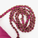 Chanel Pink Chevron Leather Mini Rectangular Single Flap Bag