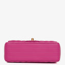 Chanel Pink Chevron Leather Mini Rectangular Single Flap Bag