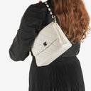 Chanel White Quilted Lambskin Plastic Hardware Shouder Bag
