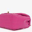 Chanel Pink Chevron Leather Mini Rectangular Single Flap Bag