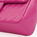 Chanel Pink Chevron Leather Mini Rectangular Single Flap Bag