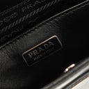 Prada Cleo Spazzolato Nero Leather Shoulder Bag