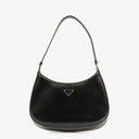 Prada Cleo Spazzolato Nero Leather Shoulder Bag