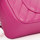 Chanel Pink Chevron Leather Mini Rectangular Single Flap Bag