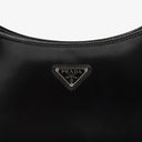 Prada Cleo Spazzolato Nero Leather Shoulder Bag