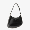 Prada Cleo Spazzolato Nero Leather Shoulder Bag