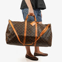 Louis Vuitton Keepall 60 Bandoulière Monogram Canvas Travel Bag