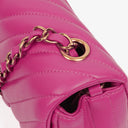 Chanel Pink Chevron Leather Mini Rectangular Single Flap Bag