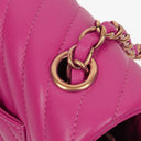 Chanel Pink Chevron Leather Mini Rectangular Single Flap Bag