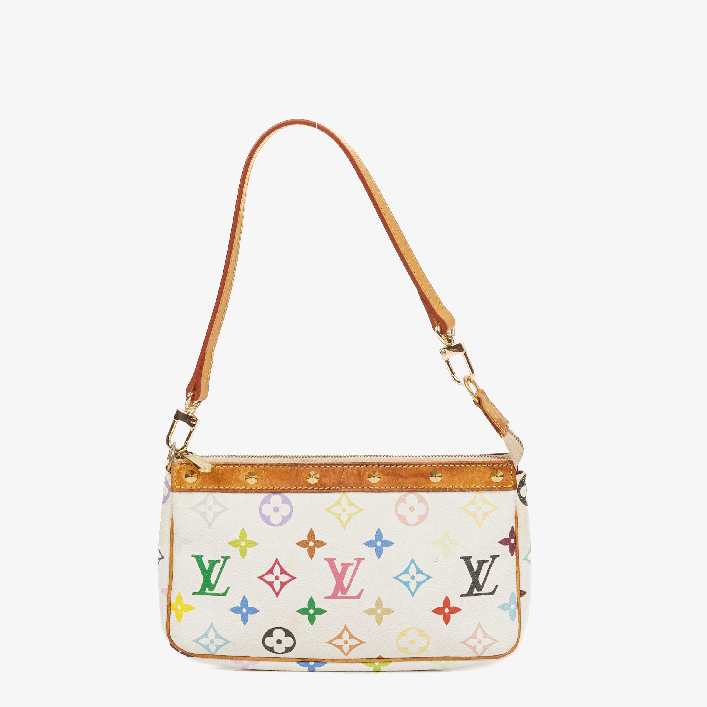 Louis Vuitton Takashi Murakami Pochette Accessoire Multicolor Clutch Handbag
