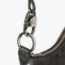 Gucci GG Canvas Braided Handle Ring Hobo Bag
