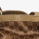 Gucci GG Canvas Satin Brown Abbey D-Ring Tote Bag