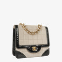 Chanel Multicolour Chocolate Bar Leather And Patent Leather Single Flap Bag