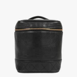 Chanel Black Leather Vanity Case