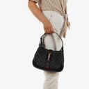 Balenciaga x Gucci Black/Grey Canvas/Leather The Hacker Project 1961 Small Jackie Bag